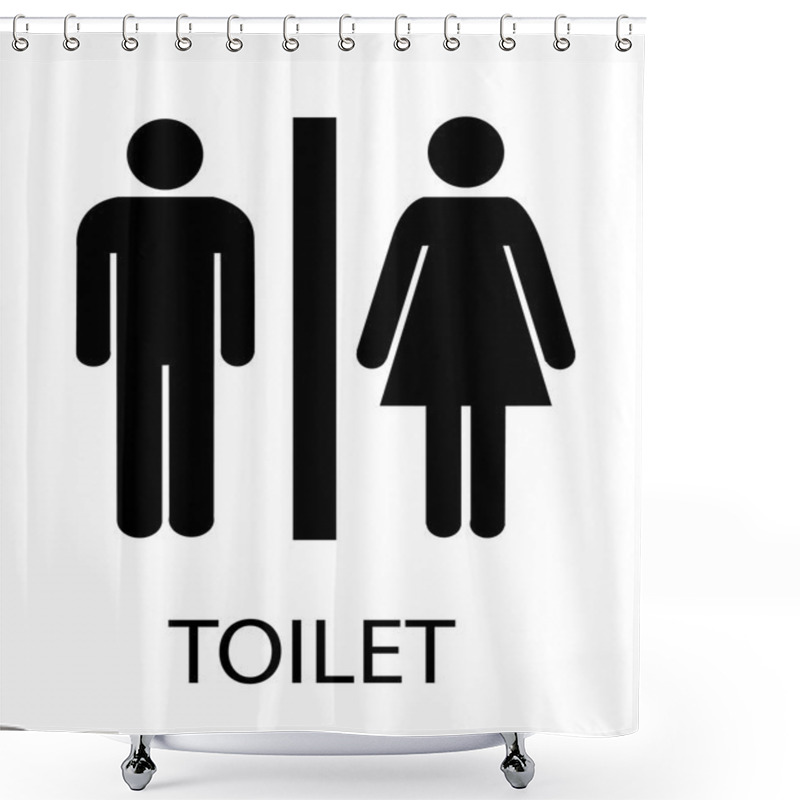 Personality  Women's And Men's Toilets  Shower Curtains