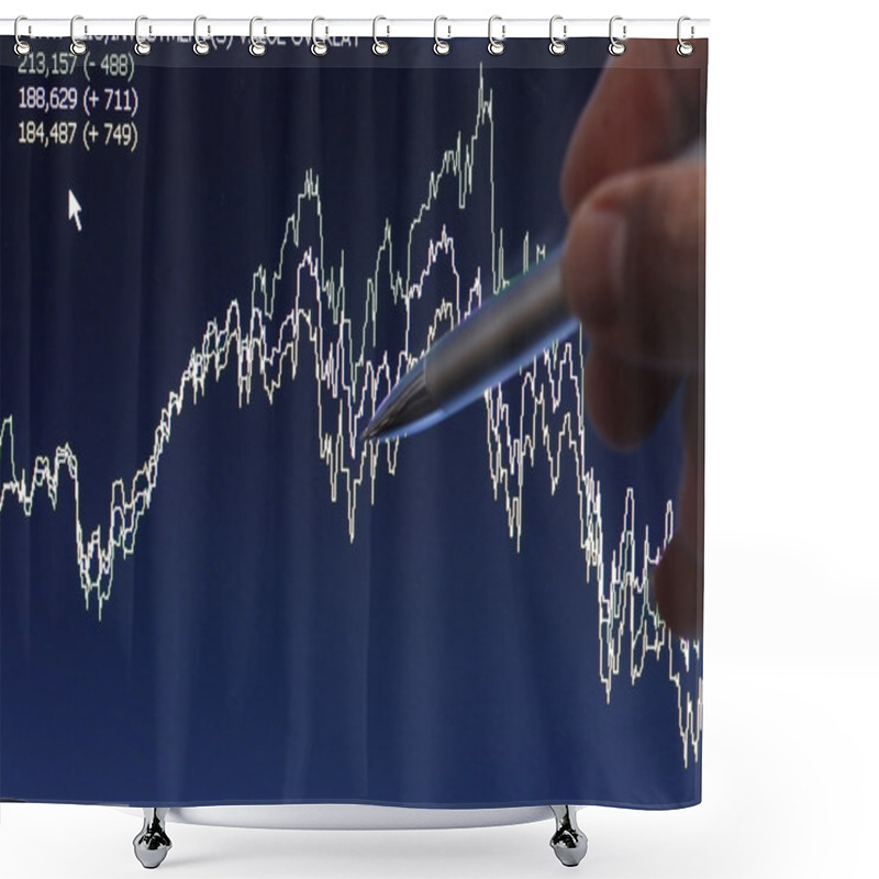 Personality  Stock Chart Shower Curtains