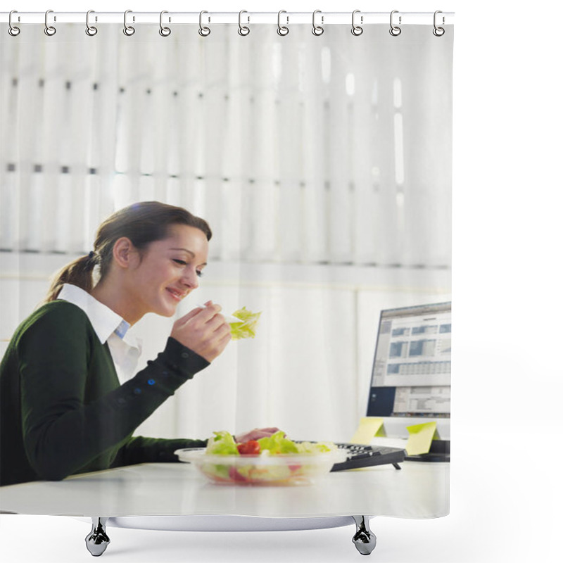 Personality  Businesswoman On The Phone Shower Curtains