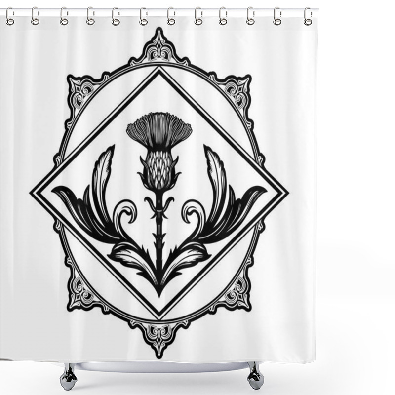 Personality  Thistle Flower -the Symbol Of Scotland. Shower Curtains