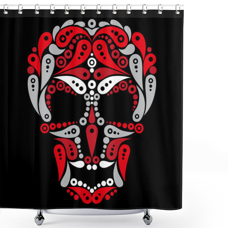 Personality  Ornate Tattoo Skull Shower Curtains