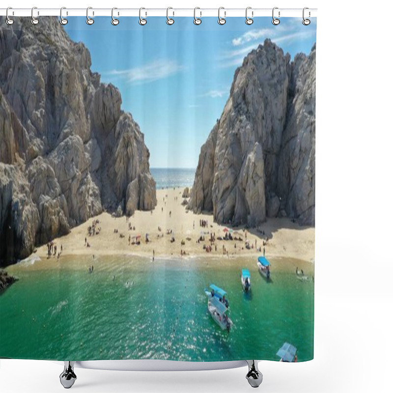 Personality  Beautiful Aerial View Of Cabo San Lucas Arch Shower Curtains