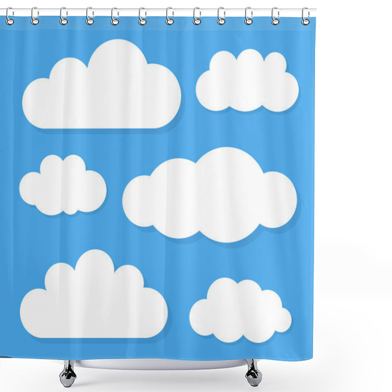 Personality  Clouds. Vector Illustration Shower Curtains