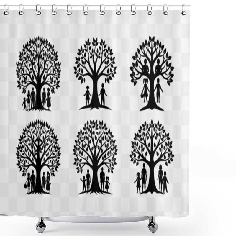 Personality  Symbol Of Women's History Month Vector Silhouette Icons Design Shower Curtains