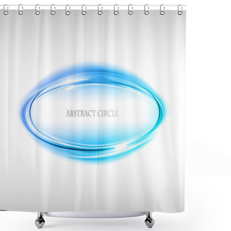 Personality  Blue Circle Shower Curtains