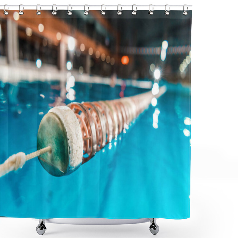 Personality  Lane Of A Competition Swimming Pool Shower Curtains