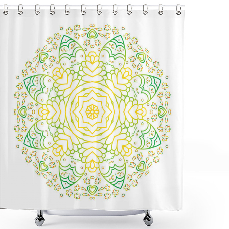 Personality  Circular Decorative Geometric Pattern Shower Curtains