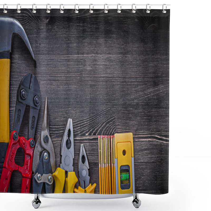 Personality  Set Of Construction Tools Shower Curtains