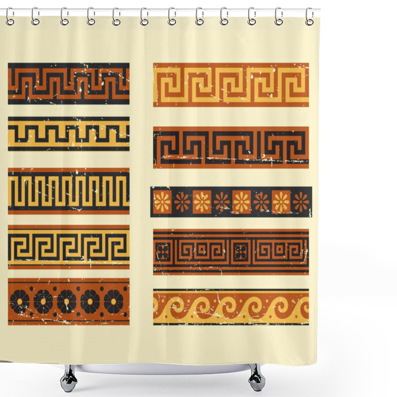 Personality  Set Of Greek Pattern Shower Curtains