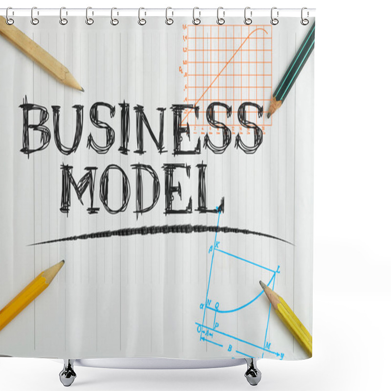 Personality  Paper Notebook With Inscription Business Model , Business Concep Shower Curtains