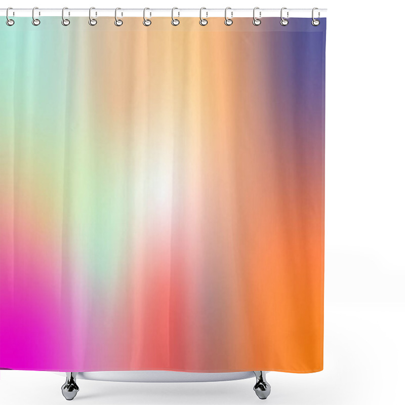 Personality  Yellow, Orange, Red, Purple, Blue And White Gradient Background In (EPS 10). Blurred Colorful Background, For Product Art Design, Social Media, Banner, Poster, Business Card, Website, Brochure, Website Design.  Included Files: Ai, EPS, JPG, PNG Shower Curtains