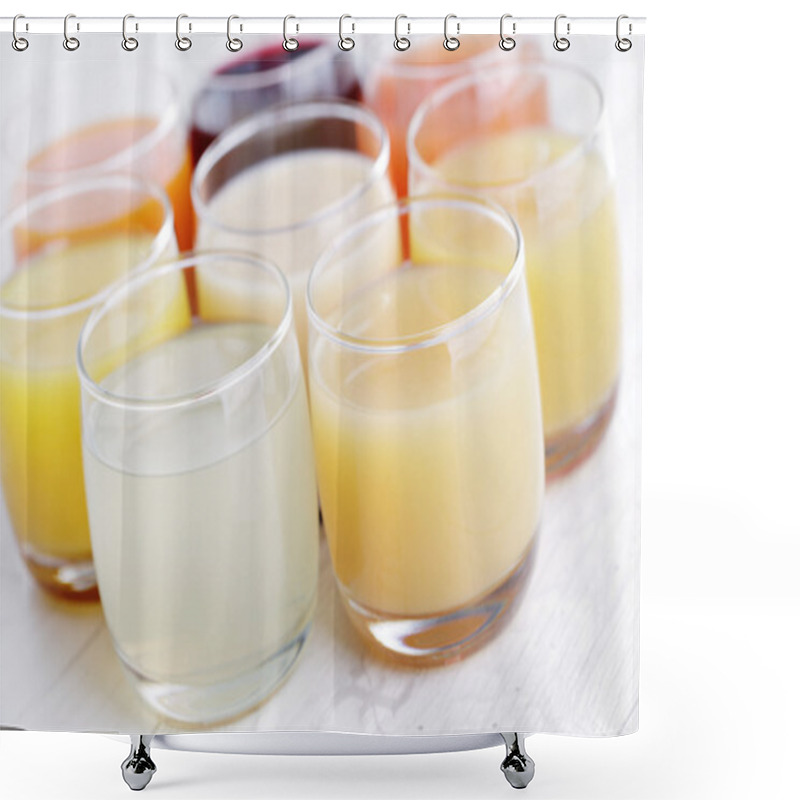 Personality  Various Fruity Juice Shower Curtains