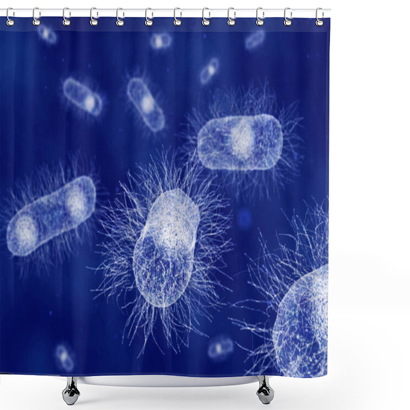 Personality  Escherichia Coli Bacteria Illustration Shower Curtains