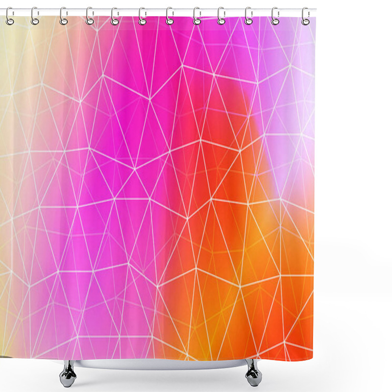 Personality  Pattern With Abstract Line In Polygonal Pattern With Triangles Style. For Modern Interior Design, Fashion Print. Vector Illustration. Creative Gradient Color. Shower Curtains