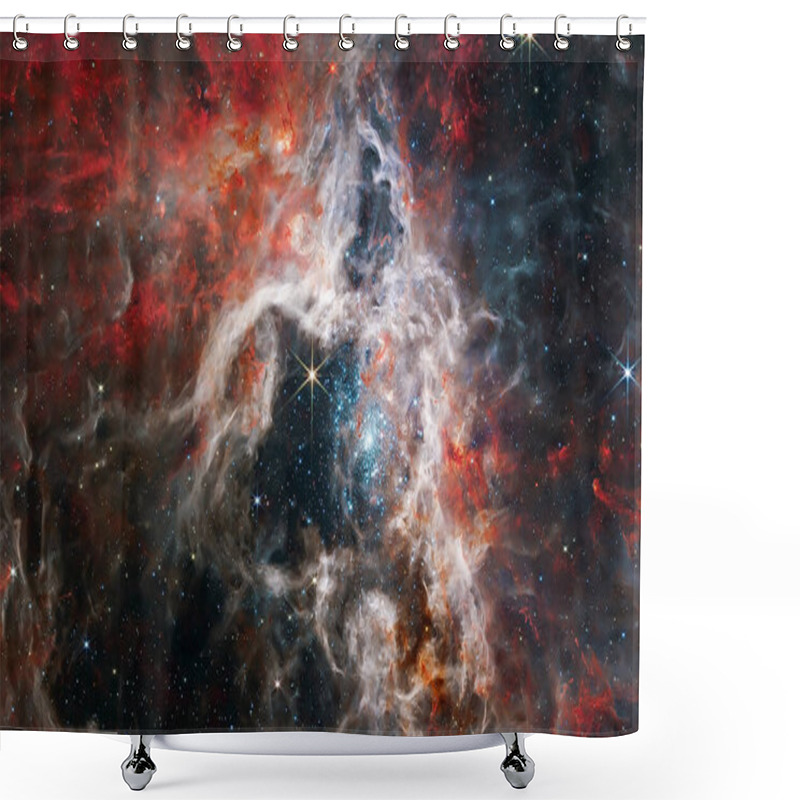 Personality  Cosmic Tarantula Nebula In Outer Space. James Webb Telescope. Elements Of This Image Furnished By NASA. Shower Curtains