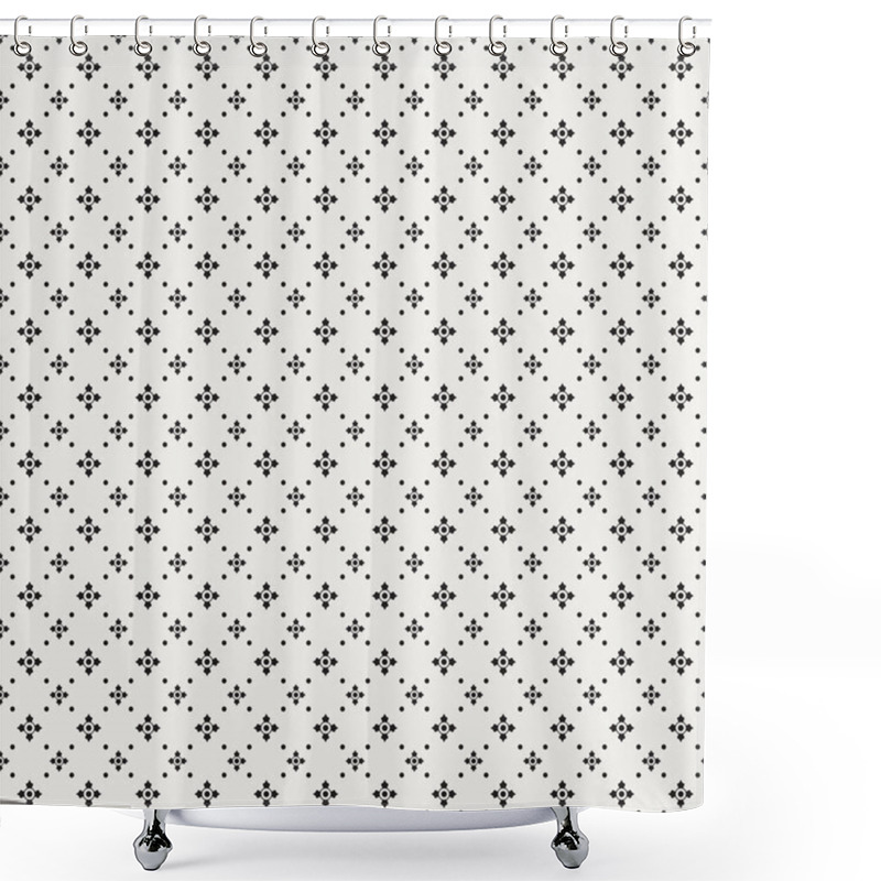 Personality  Geometric Seamless Pattern With Diagonal Arrangement Of Crosses Shower Curtains