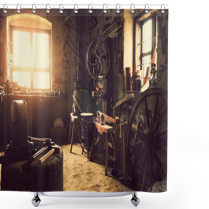 Personality  Old Workshop Indoors Shower Curtains