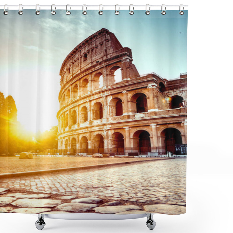 Personality  The Ancient Colosseum In Rome At Sunset Shower Curtains