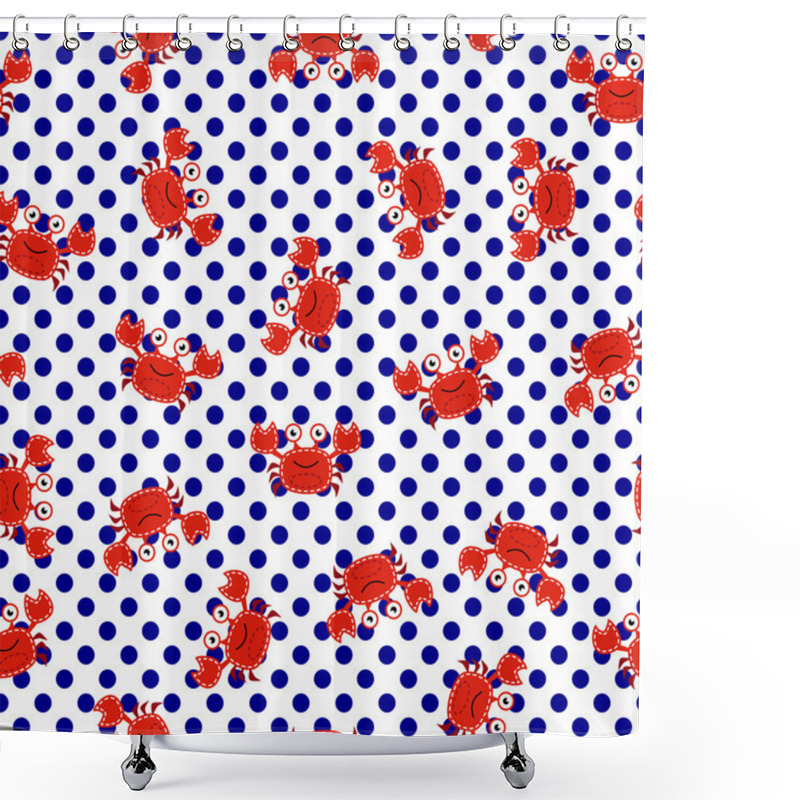 Personality  Seamless Tileable Nautical Themed Vector Background Or Wallpaper Shower Curtains