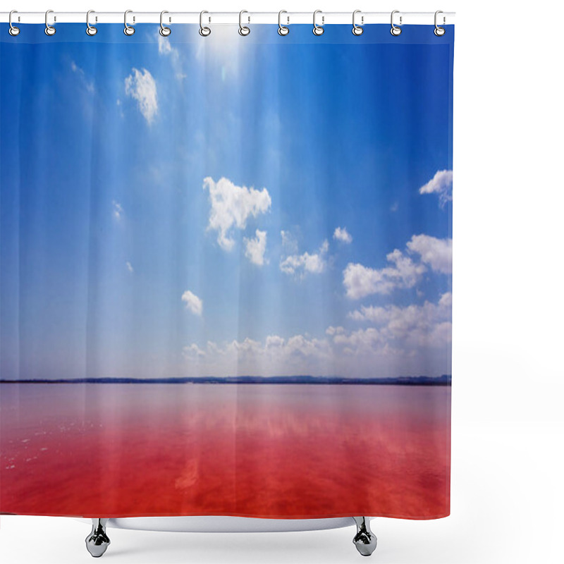 Personality  The Salty Shore Of The Laguna Salada De Torrevieja.Spain. Shower Curtains