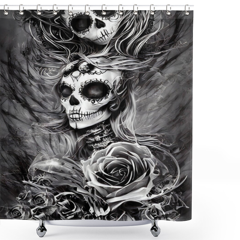 Personality  Goddess Of Death Painting Shower Curtains