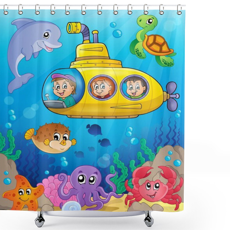 Personality  Submarine Theme Image 4 Shower Curtains