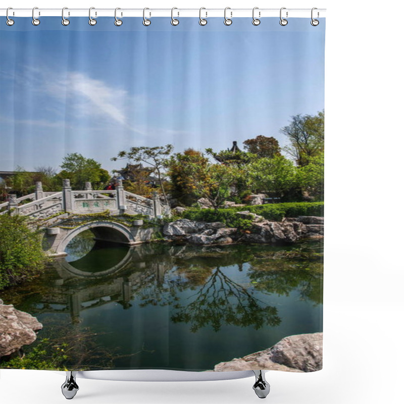 Personality  Suzhou Luzhi Ancient Town Jiangnan Cultural Park Shower Curtains