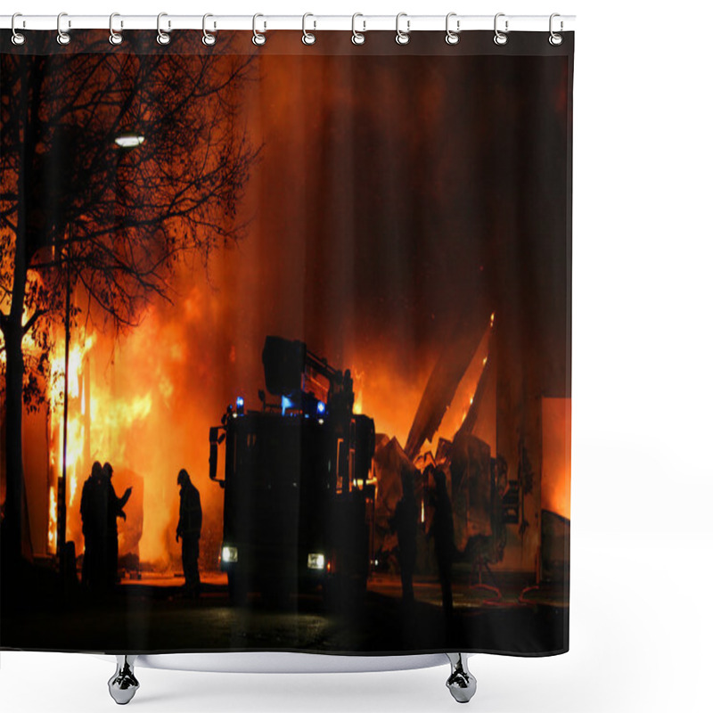 Personality  Firefighting Shower Curtains