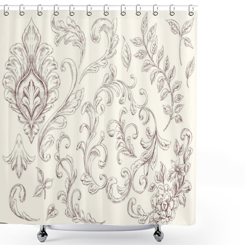 Personality  Set Of Decorative Ornamental Drawing Shower Curtains