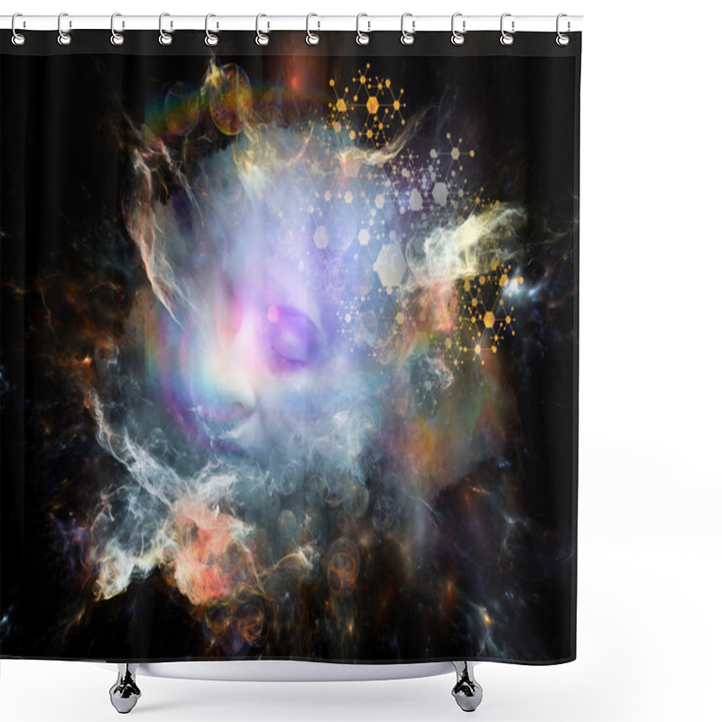 Personality  Evolving Self Background Shower Curtains