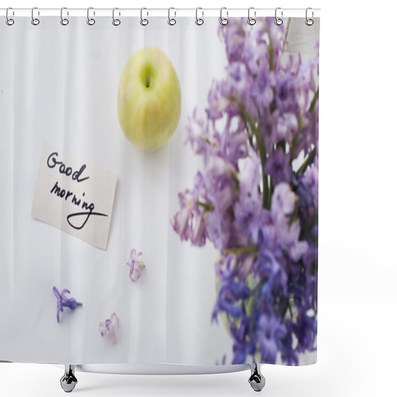 Personality  Purple And Green Morning Shower Curtains