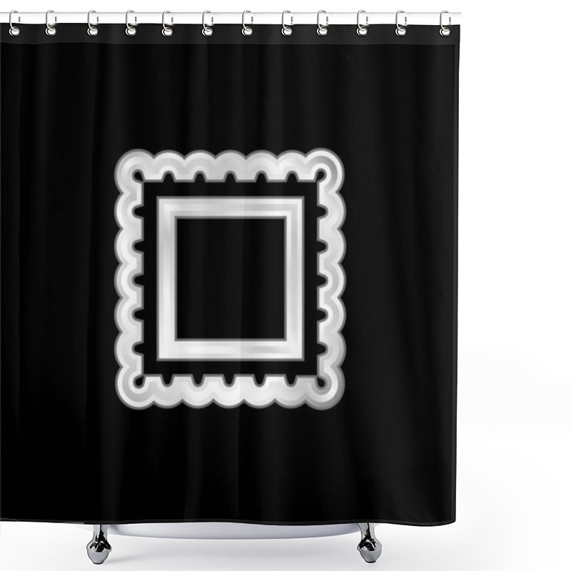 Personality  Border For Frame Pictures Silver Plated Metallic Icon Shower Curtains