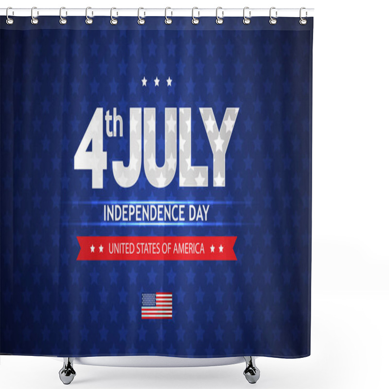 Personality  Fourth Of July Independence Day. Abstract Background. Vector Shower Curtains