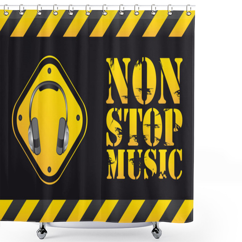 Personality  Non Stop Music Shower Curtains