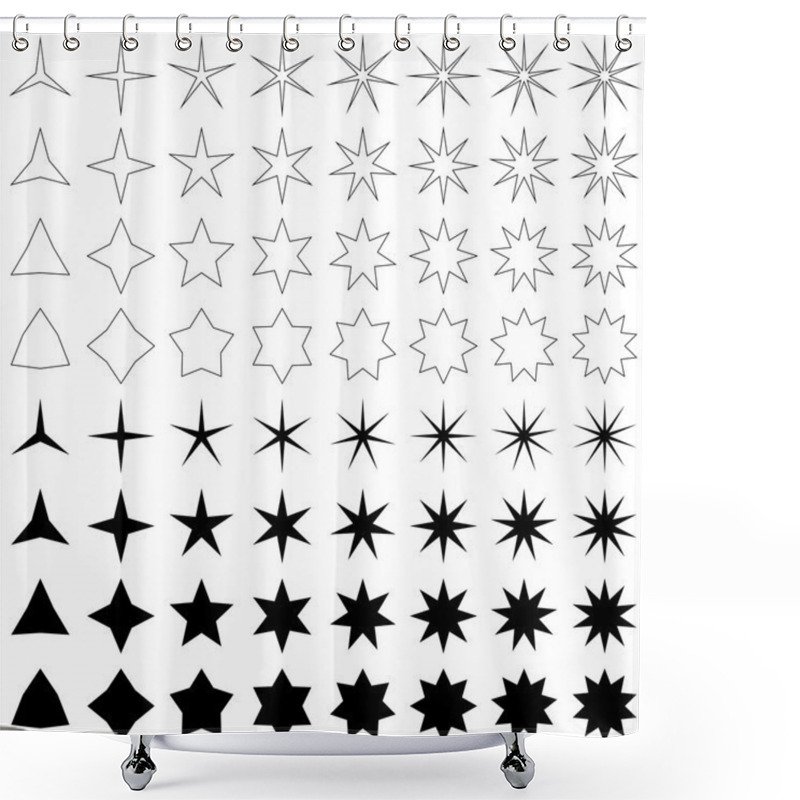 Personality  Star Set Shower Curtains