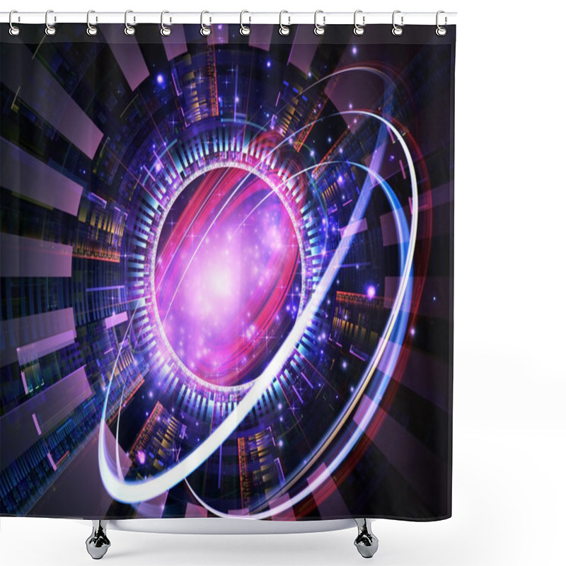 Personality  Circles Of Light Shower Curtains