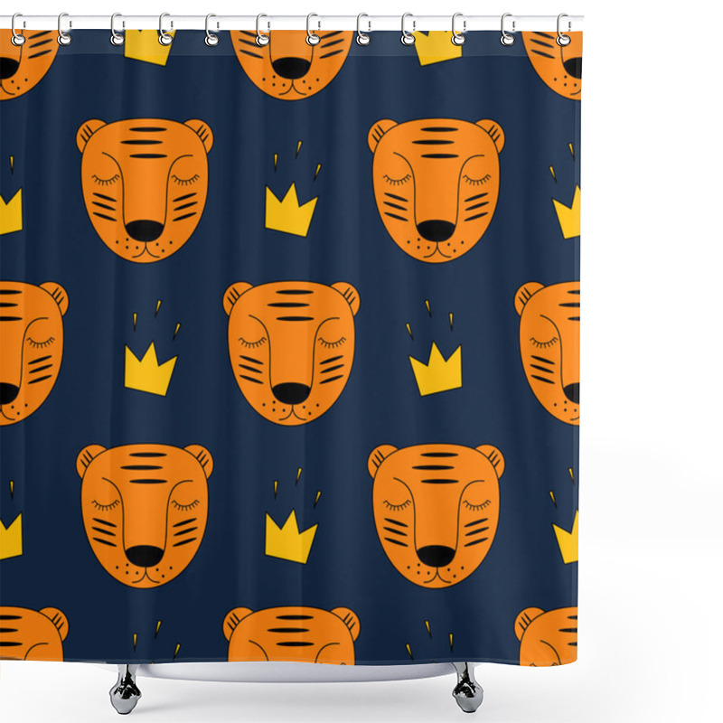 Personality   Tigers Seamless Pattern Shower Curtains