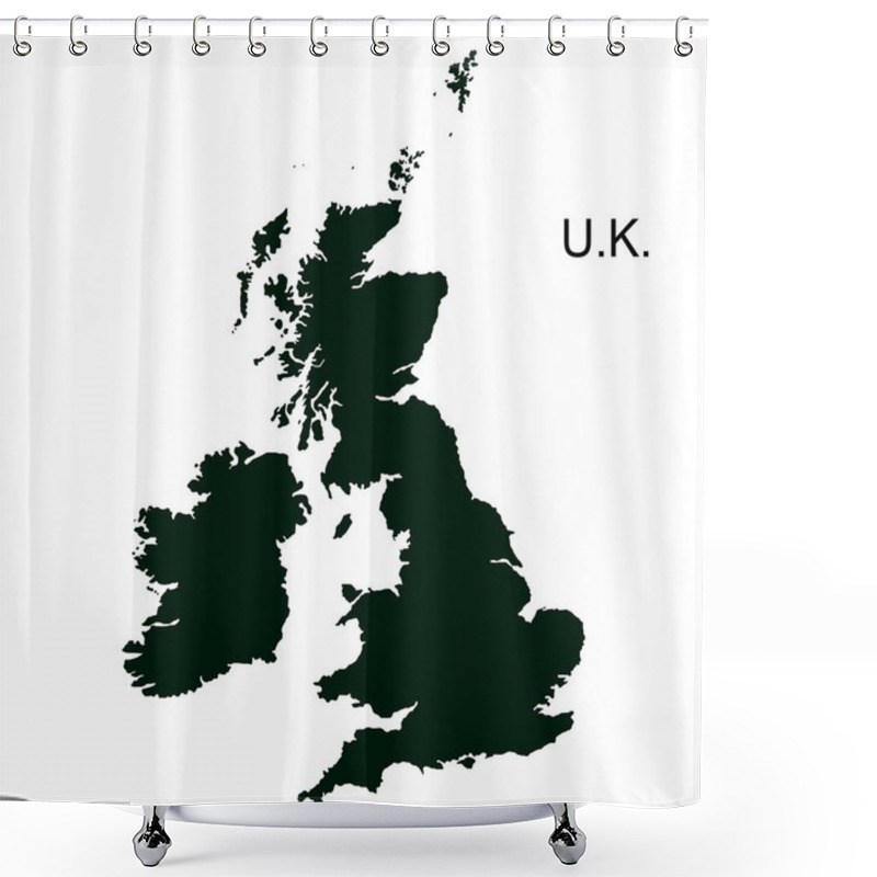 Personality  Vector Great Britain Pictogram Shower Curtains