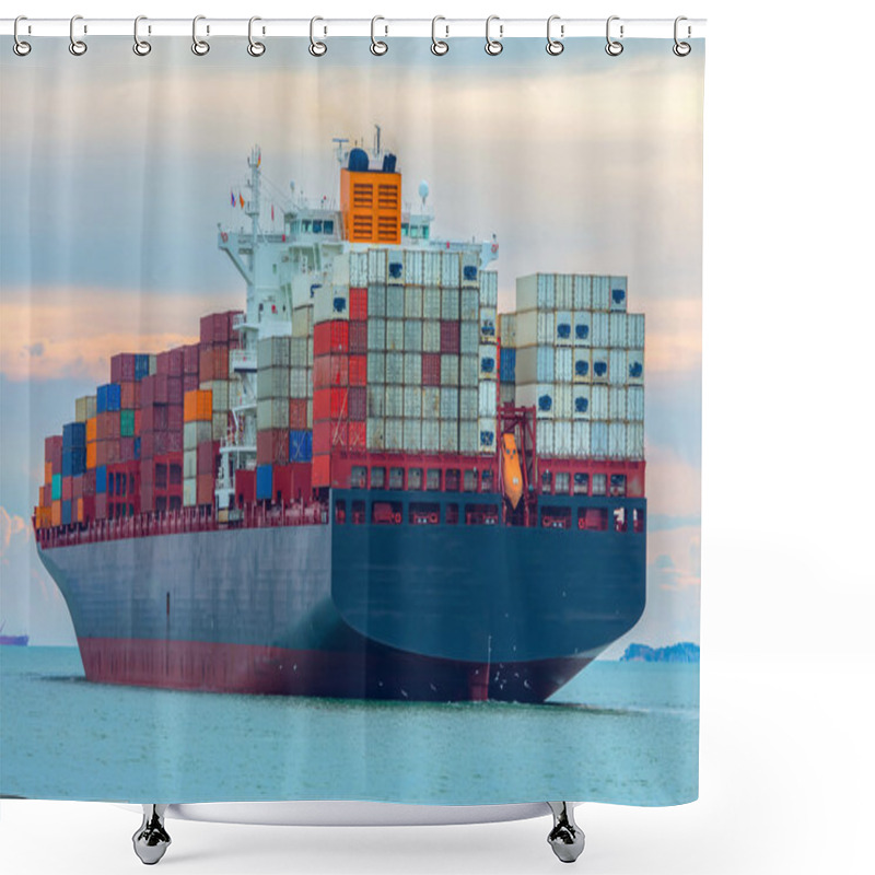 Personality  General Cargo Ship Shower Curtains