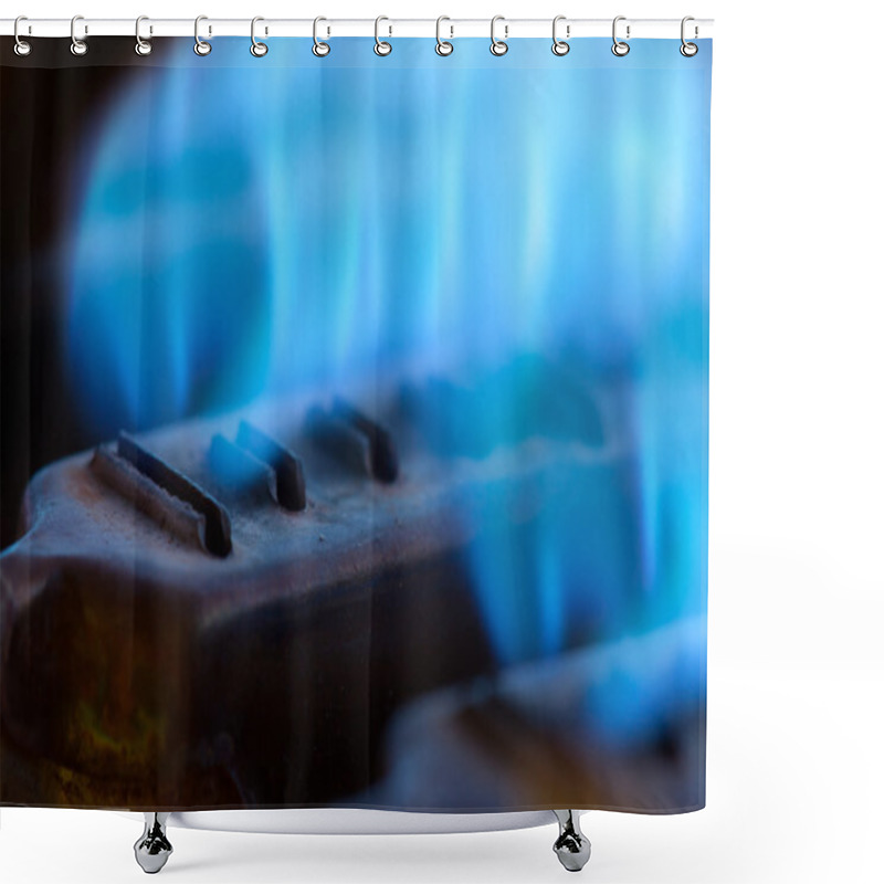 Personality  Blue Flames Shower Curtains