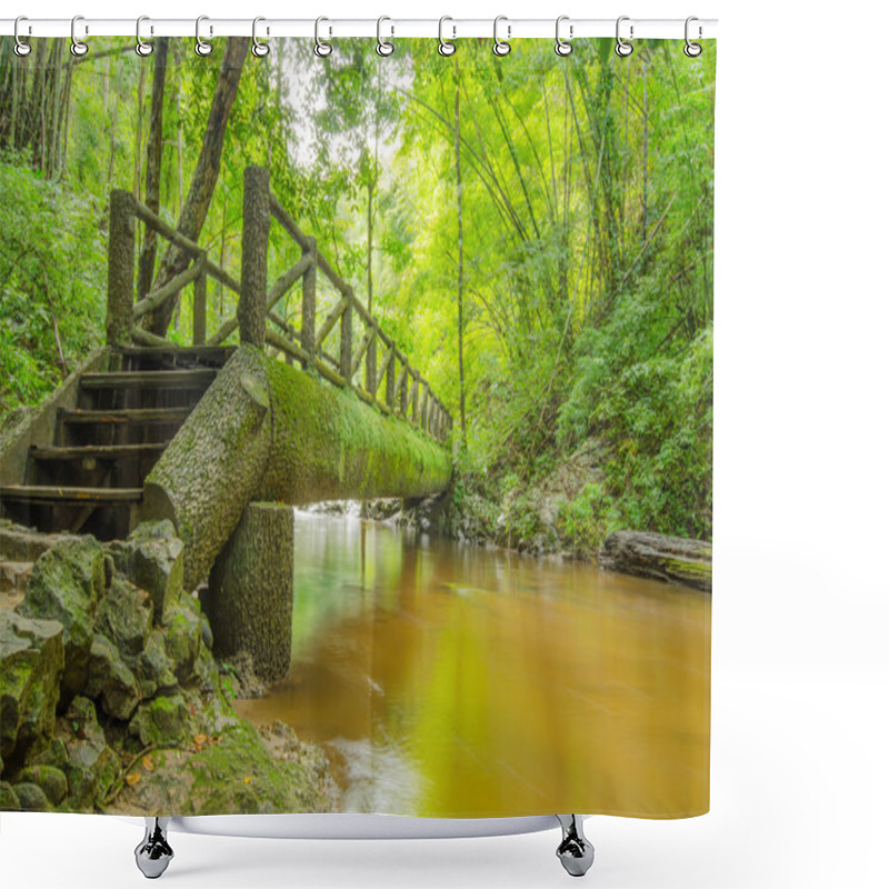 Personality  Tropical Mountain Stream, Thailand Shower Curtains