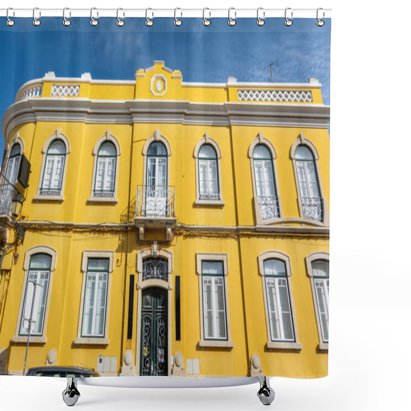 Personality  Typical Architecture Of Algarve Rustic Buildings With Intricate Designs Of Platbands. Shower Curtains