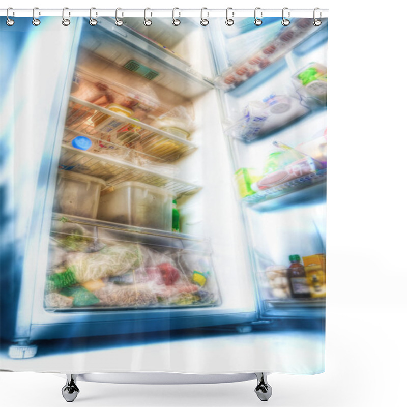 Personality  Futuristic Fridge Shower Curtains