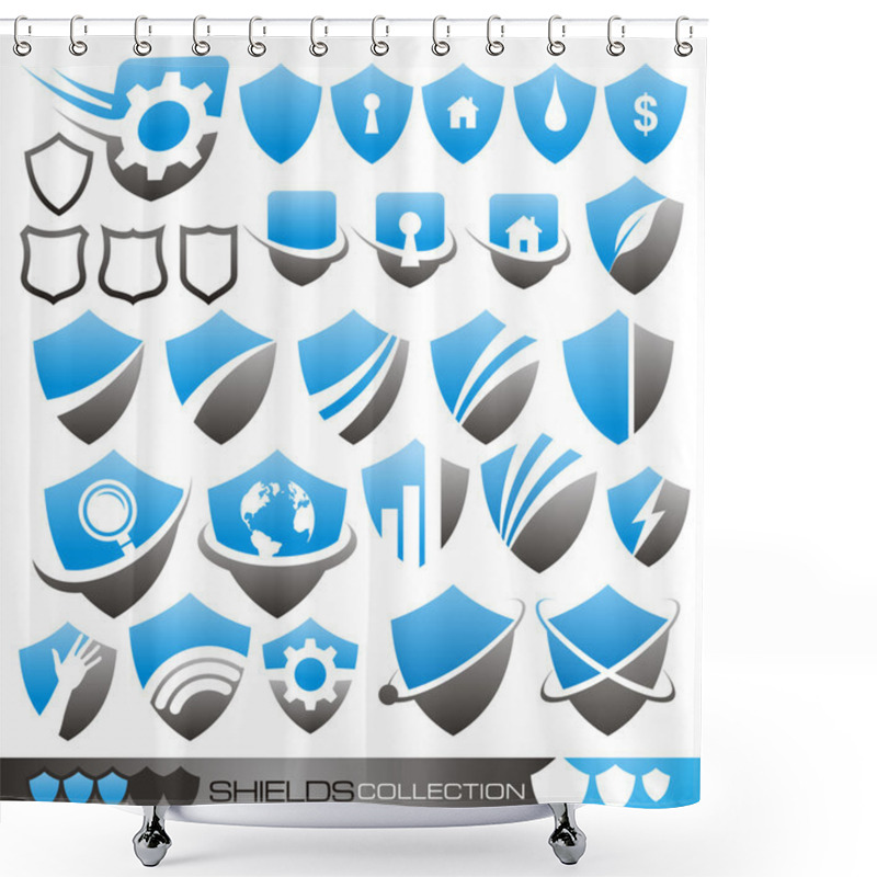 Personality  Security Shield - Symbols, Icons And Logo Concepts Collection Shower Curtains