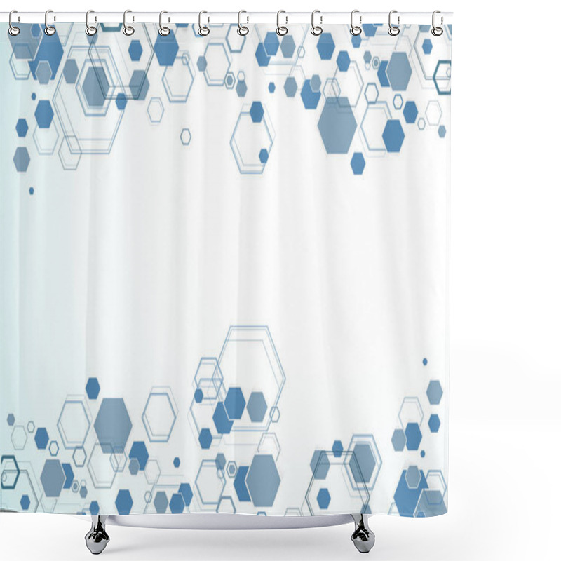 Personality  Abstract Hexagonal Structures Shower Curtains