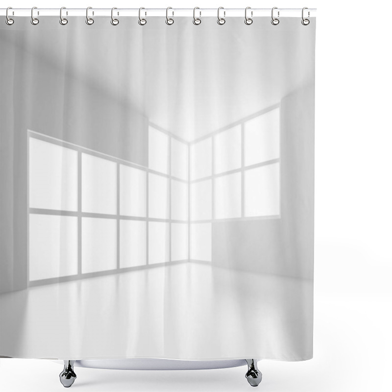 Personality  White Abstract Interior Shower Curtains