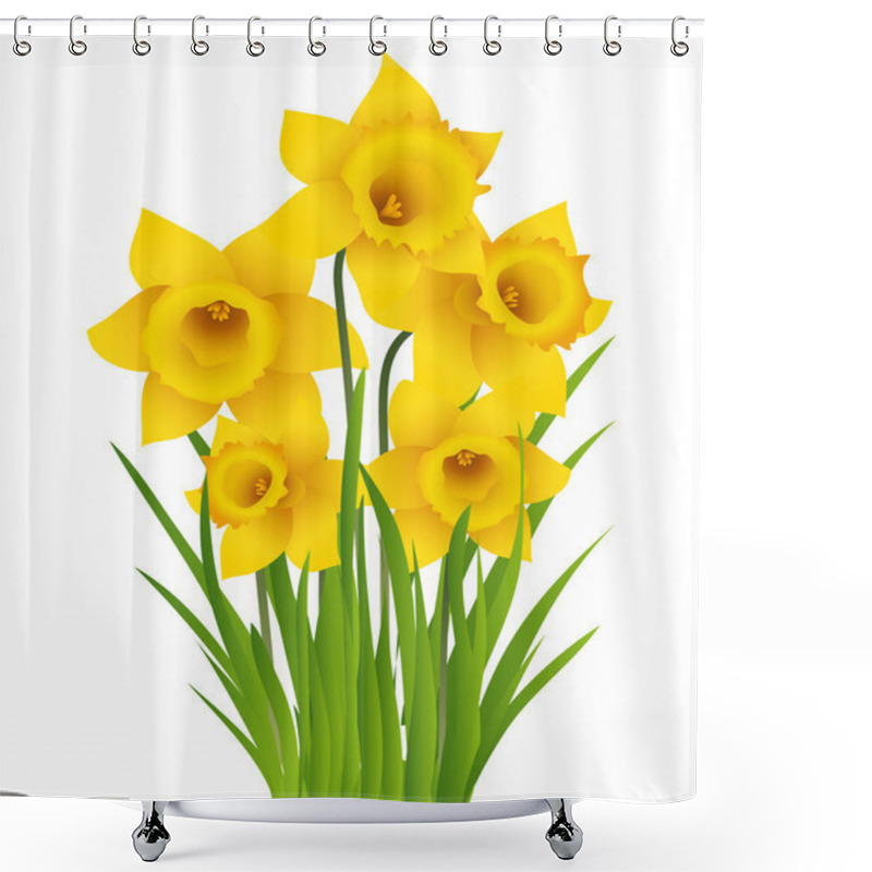 Personality  Daffodil Shower Curtains