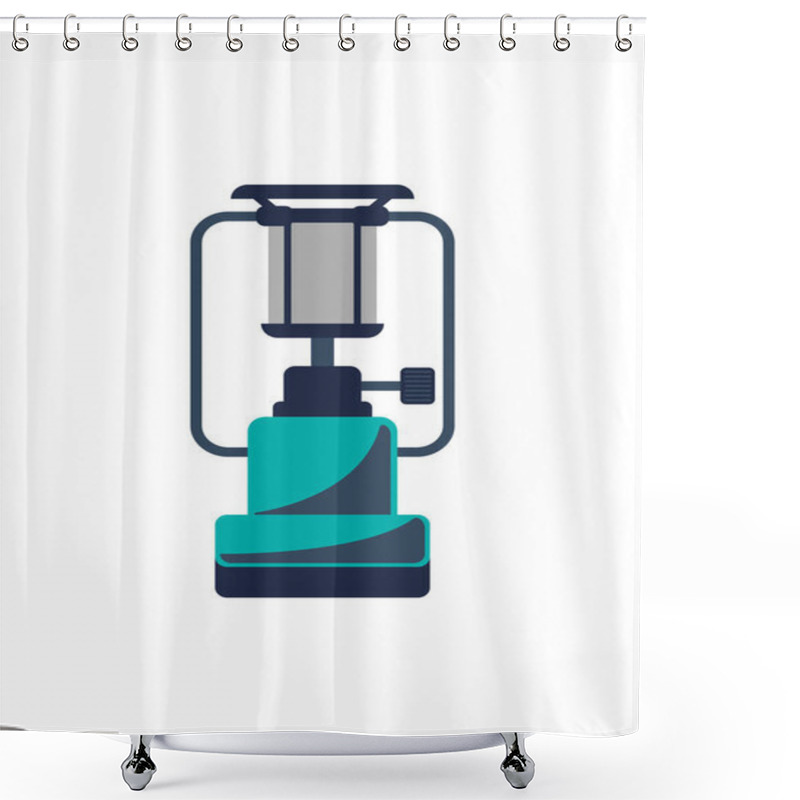 Personality  Portable Gas Stove Isolated Vector Icon Shower Curtains