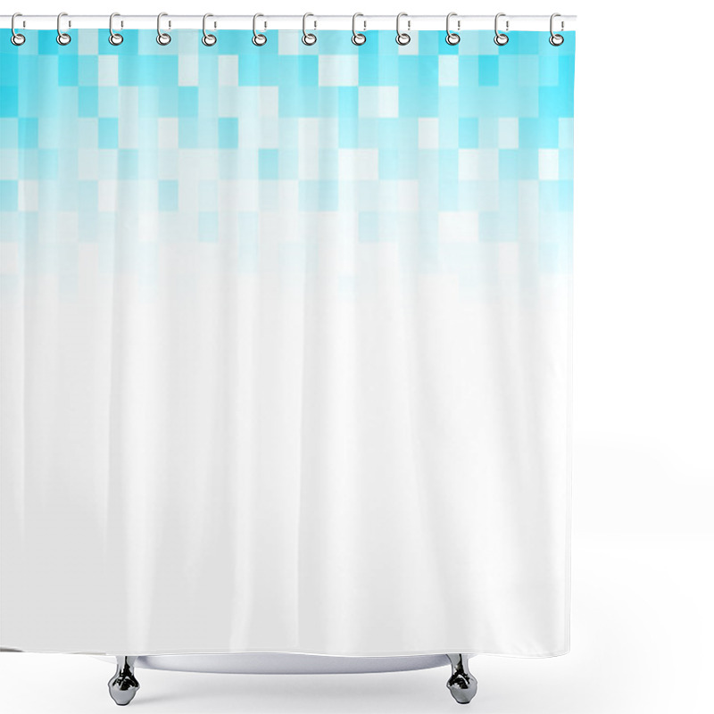 Personality  Abstract Gradient Pixel Background Shower Curtains