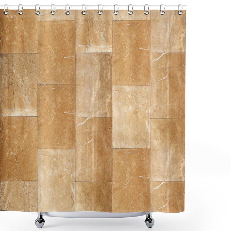 Personality  Beige And Brown Floor Tiles Shower Curtains